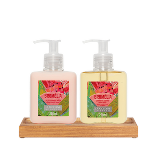 Combo Lavabo Bromélia: Loção, Sabonete e Suporte